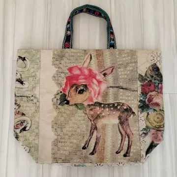 레어 무챠차 아차츄무 밤비 토끼 고양이 백조 물고기 꽃 토트백