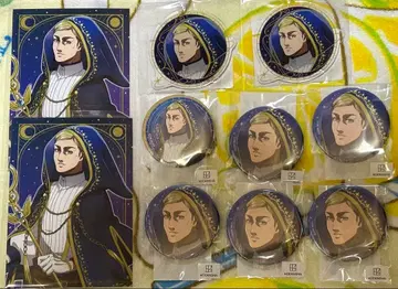 제일복권 진격의 거인 엘빈 아크릴 키링 캔뱃지 브로마이드