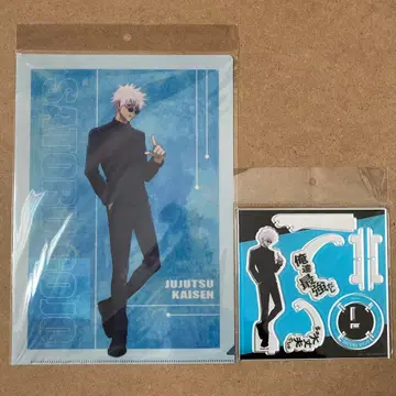 주술회전 고죠 사토루 회옥옥절 클리어 파일 아크릴 스탠드 무빅