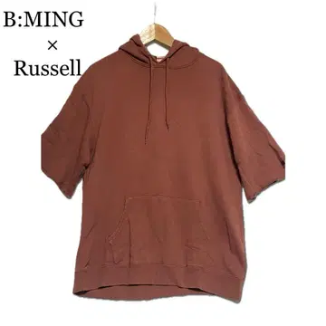 B:MING by BEAMS 별주 러셀 반팔 후드 맨투맨 L 사이즈