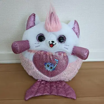 고양이와 인어 디자인의 봉제 인형