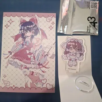 동방 Project 레이무 천사계 패션 북오프 아크릴 스탠드 엽서
