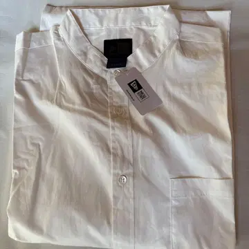 NEW ERA 화이트 긴팔 셔츠 밴드 카라 택 포함 새상품