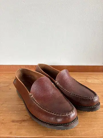 BEAMS 가죽 모카신 신발 천연 가죽 브라운 27.5~28.0