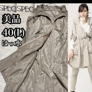 SPECCHIO 스페치오 턱 플리츠 스프링 코트 발수 가공 40