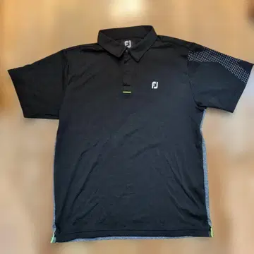 새상품급 FOOTJOY 골프 피케 셔츠 블랙 L