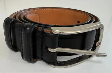 페리지 블랙 가죽 벨트