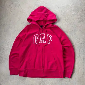 GAP 갭 풀 집업 후드티 빅 로고 핑크