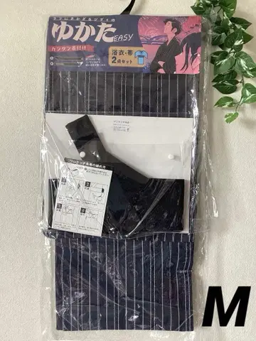 유카타 EASY 간편 기모노 착용법 유카타 & 오비 세트 sizeM