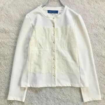 미사용급 최근 모델 M's GRACY 레이스 가디건 아이보리 봄