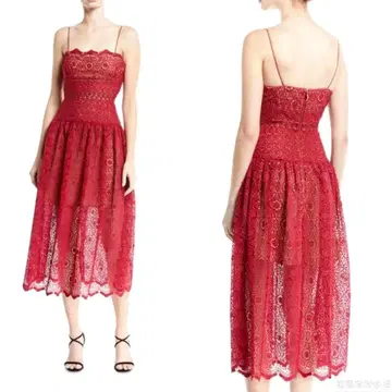 컨디션 최상 셀프 포트레이트 미디 칵테일 드레스 원피스 꽃 자수 레이스