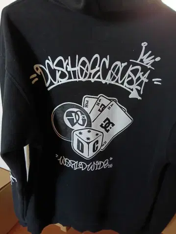 DC Shoes 블랙 후드티 그래픽 프린트