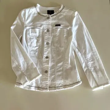 7 for all mankind 화이트 데님 자켓