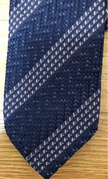 프랑코 미누치 넥타이 네이비 스트라이프