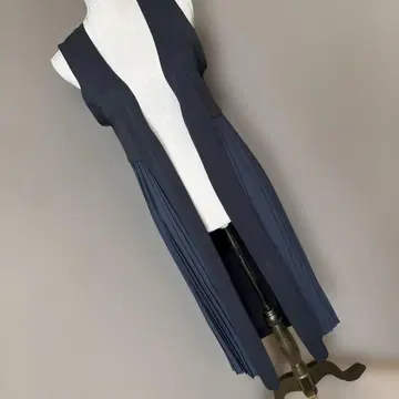 [ 정가 13,000엔 ] 플리츠 롱 가디건 그레이 라디에이트 M