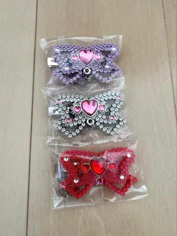 미사용 새상품 산리오 캐릭터즈 시크릿 헤어 클립 갸루 고양이 3개