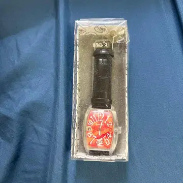 미사용 빨간색 사각형 시계 미우라