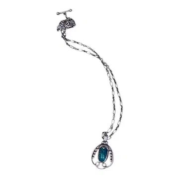 GEORG JENSEN 터콰이즈 그린 스톤 목걸이