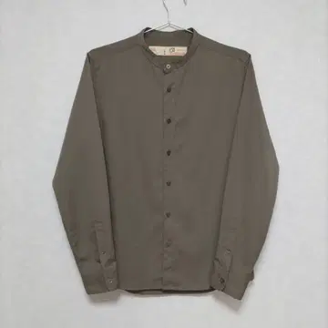 NANO UNIVERSE P/R 트윌 밴드 카라 셔츠 L 카키
