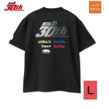 이니셜D 30th 남성용 반팔T셔츠 L 사이즈 블랙