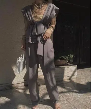 2603077 Ameri KNOT PATTERN SET UP 베이지 S