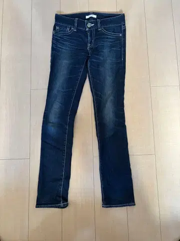 Moussy 26 160/62A 다크 블루 슬림핏 데님 일본제