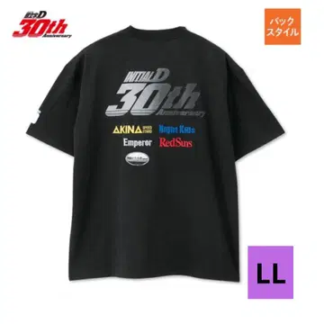 이니셜D 30주년 남성용 반팔T셔츠 LL사이즈 블랙
