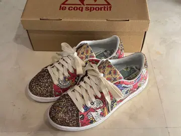 츠모리치사토와 르꼬끄 콜라보 모델 해적 라메 로우컷 스니커즈 23cm