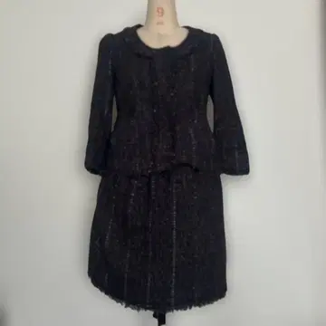 Mimi Roger 다크 퍼플 트위드 셋업