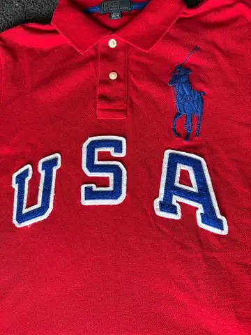 폴로 랄프 로렌 USA 피케 셔츠 빅포니 레드