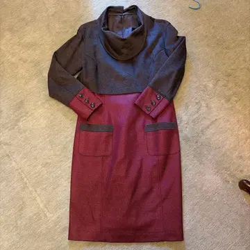 miss ashida 무릎 기장 원피스 그레이 와인 레드