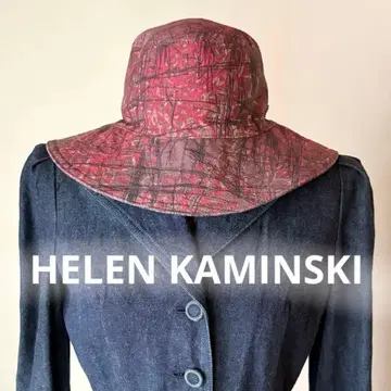 헬렌 카민스키 코튼 크로셰 선햇 와이드 브림 모자 M