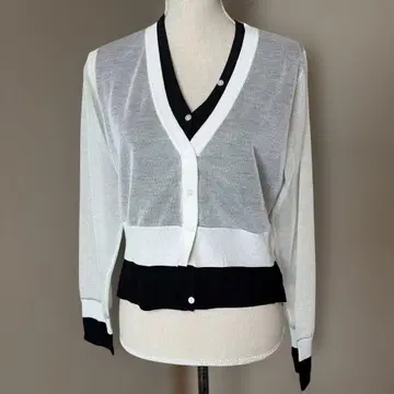 [ 정가 14,000엔 ] 페넬 바이컬러 긴팔 니트 야마다야 M