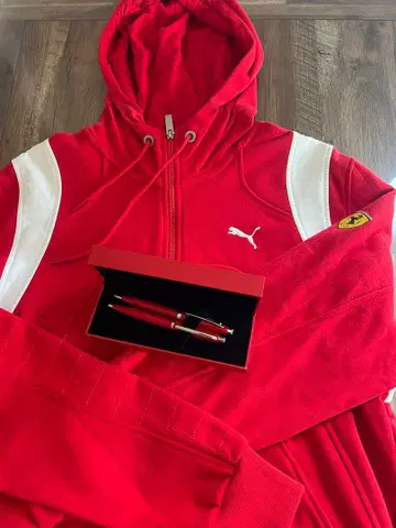 Puma 레드 저지 M 사이즈 펜 세트 포함