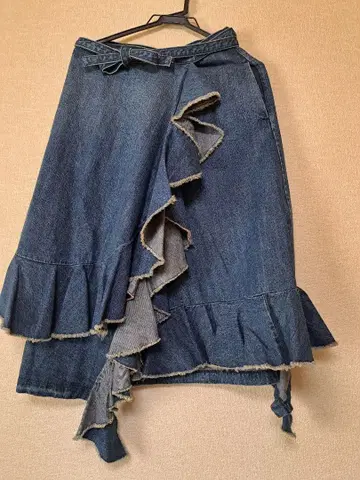 UNIQLO JWANDERSON 데님 랩 스커트 프릴 M 사이즈