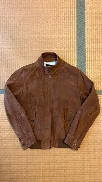 CINQUANTA 램 가죽 스웨이드 해링턴 바라쿠타 G9 형