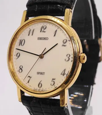 [가동] SEIKO SPIRIT 7N01-7060 골드 손목시계 S180