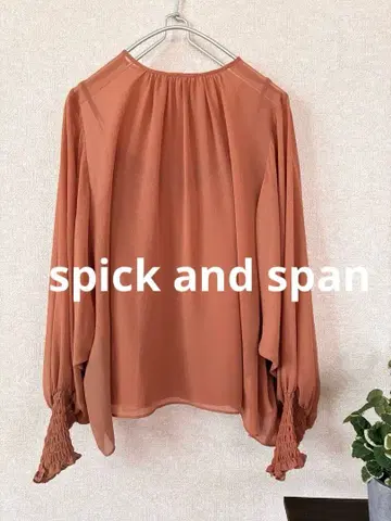 [새상품급] 스픽 앤 스팬 정가 1만 7600엔 쉬폰 블라우스 깔끔함