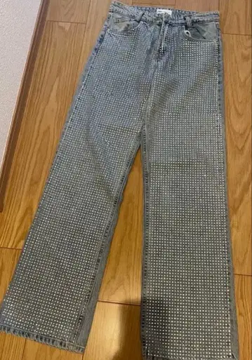 ZARA 반짝이는 데님 전신 비쥬 촘촘 36 미사용 새상품 10990엔
