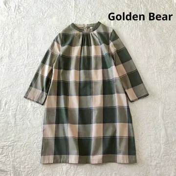 [ 미사용 새상품 ] Golden Bear 체크 무늬 코튼 원피스 LL