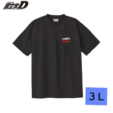 이니셜 D RedSuns RX-7 FC3S 남성용 반팔 T셔츠 3L 블랙