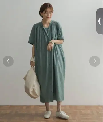 어반 리서치 도어스 코튼 보일 하프 슬리브 원피스 12,650엔