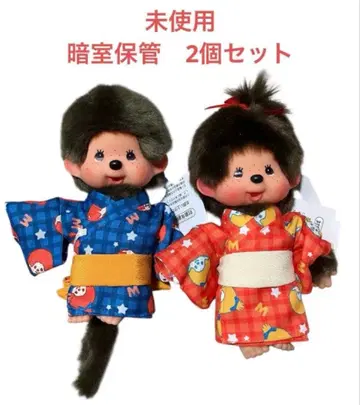 미사용 한정판 몬치치 유카타 유린도 일부 점포 한정 남아 여아 세트