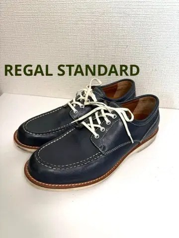 REGAL STANDARD 가죽 모카신 네이비