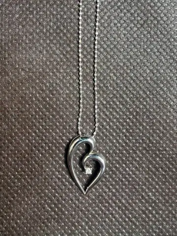 K10WG (10금 화이트 골드) 하트 목걸이