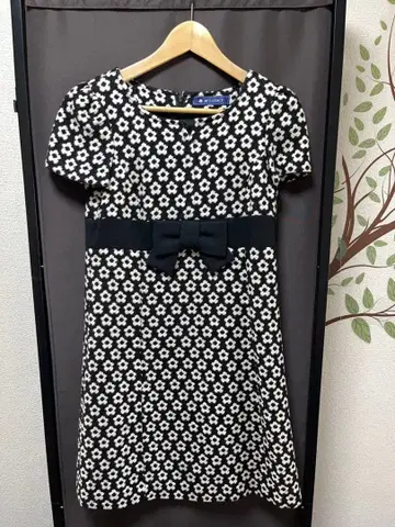 M'S GRACY 꽃무늬 리본 포함 원피스