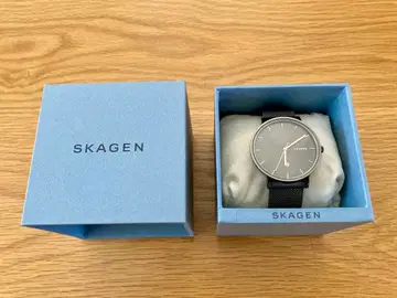 SKAGEN 쿼츠 손목시계 건메탈릭 메쉬 밴딩