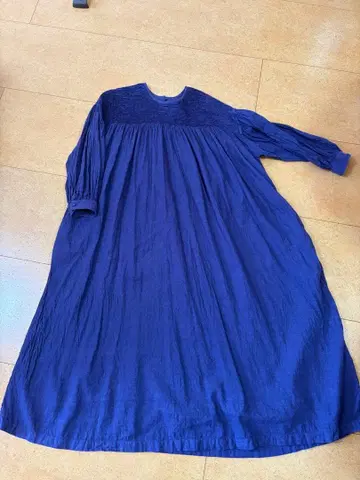 maison de soil 가로 핀턱 롱 원피스