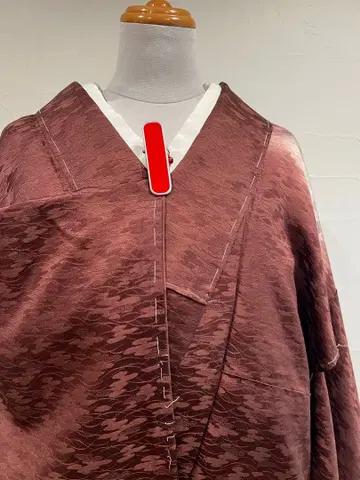 기모노 이중 기모노 호몬기 착용법풍 적갈색 계열 다이묘 행렬 시츠케 포함