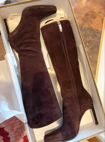 세르지오로시 스웨이드 롱 부츠